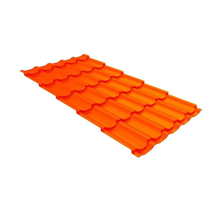Металлочерепица Grand Line Kvinta Plus 3D PE 0,45 RAL 2004 оранжевый