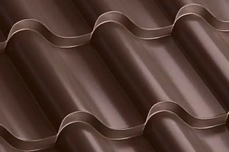 Металлочерепица МП Монтерроса-ХL VikingMP® E RAL8017 Коричневый шоколад