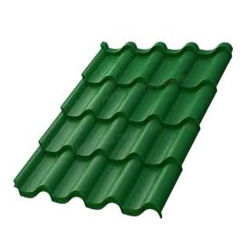 Металлочерепица МП Монтерроса-SL NormanMP RAL6002 Зеленый лист