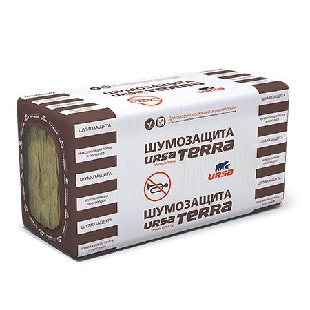 Звукоизоляция Ursa Terra Шумозащита, 1250х610х100мм (3,81м2)