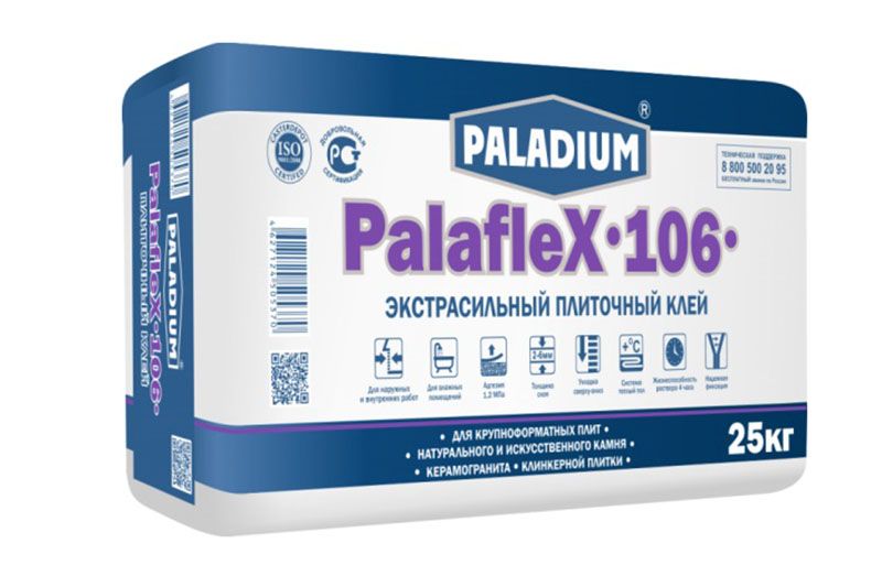 PALADIUM PalafleX-106  Палафлекс-106  ПЛИТОЧНЫЙ КЛЕЙ ЭКСТРАСИЛЬНЫЙ 25кг