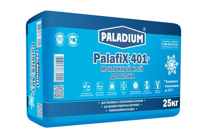 PALADIUM PalafiX-401 "Z" Палафикс-401 "ЗИМА" МОНТАЖНЫЙ КЛЕЙ ДЛЯ БЛОКА 25кг