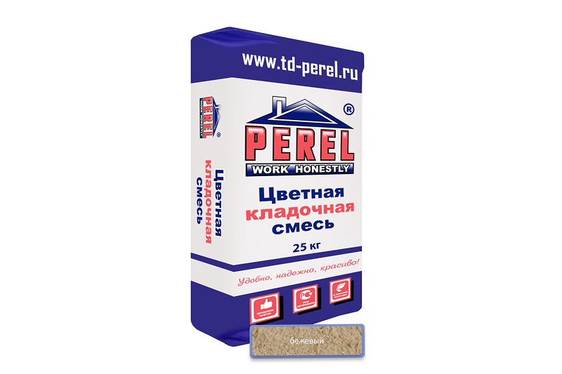 «Perel NL», применяются для кладки кирпича с водопоглощением до 5 %. (Подходит для гиперпрессованного кирпича)цветные кладочные растворы, 0120 бежевая