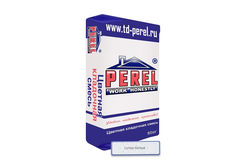 "Perel NL (лето), 25 кг"Цветные кладочные растворы, применяются для кладки кирпича с водопоглощением до 5 %. (Подходит для гиперпрессованного кирпича) 0101 супер-белая