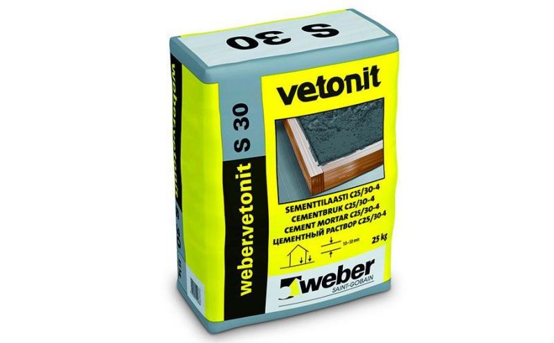 Цементный раствор weber.vetonit S30 P, серый, 25 кг