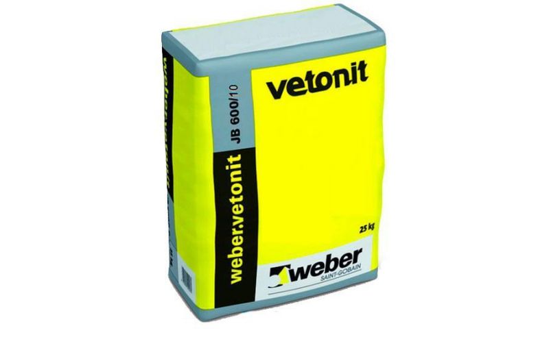 Безусадочный раствор weber.vetonit JB 600/10 серый, 25 кг