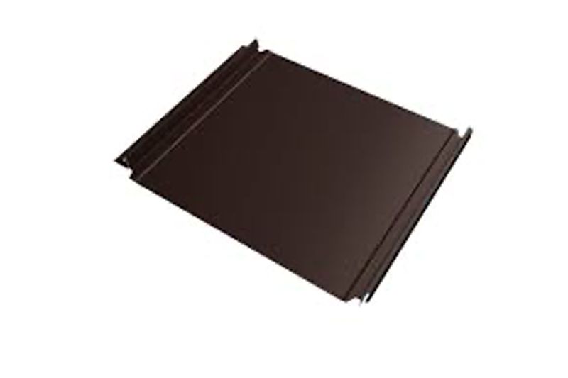 Кликфальц Grand Line 0,5 PurPro Matt 275 с пленкой на замках RAL 8017 шоколад