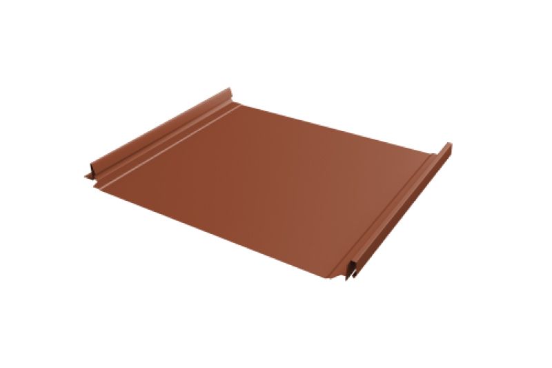 Кликфальц Pro Grand Line 0,5 Velur X с пленкой на замках RAL 8004 терракота