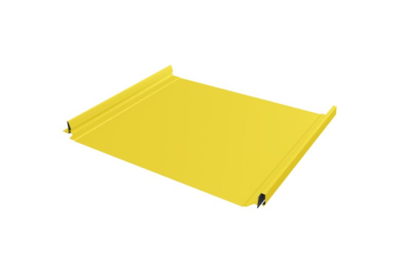 Кликфальц Pro Grand Line 0,45 PE с пленкой на замках RAL 1018 цинково-желтый