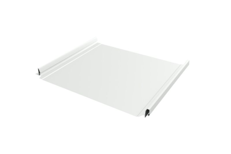 Кликфальц Pro Grand Line 0,45 PE с пленкой на замках RAL 9003 сигнальный белый