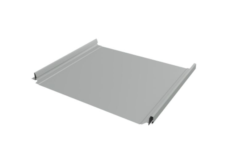 Кликфальц Pro Grand Line 0,45 PE с пленкой на замках RAL 9006 бело-алюминиевый