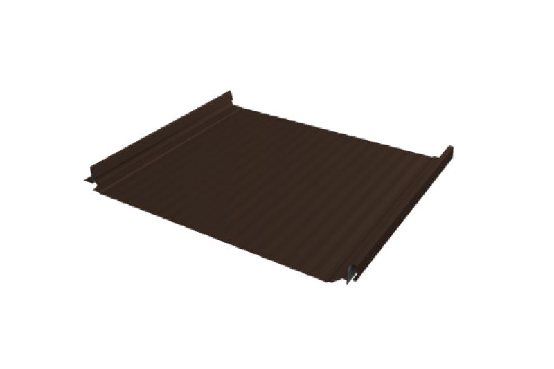 Кликфальц Pro Gofr Grand Line 0,5 Drap с пленкой на замках RAL 8017 шоколад