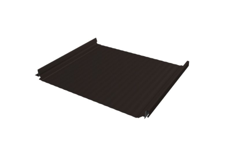 Кликфальц Pro Gofr Grand Line 0,45 Drap TR с пленкой на замках RR 32 темно-коричневый