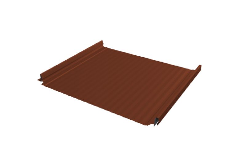 Кликфальц Pro Gofr Grand Line 0,5 Satin Matt с пленкой на замках RAL 8004 терракота