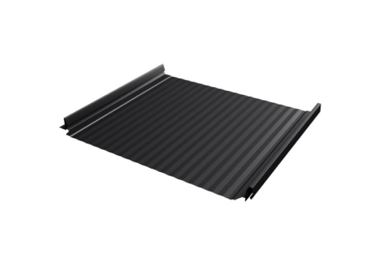 Кликфальц Pro Gofr Grand Line 0,5 Velur X с пленкой на замках RAL 9005 черный