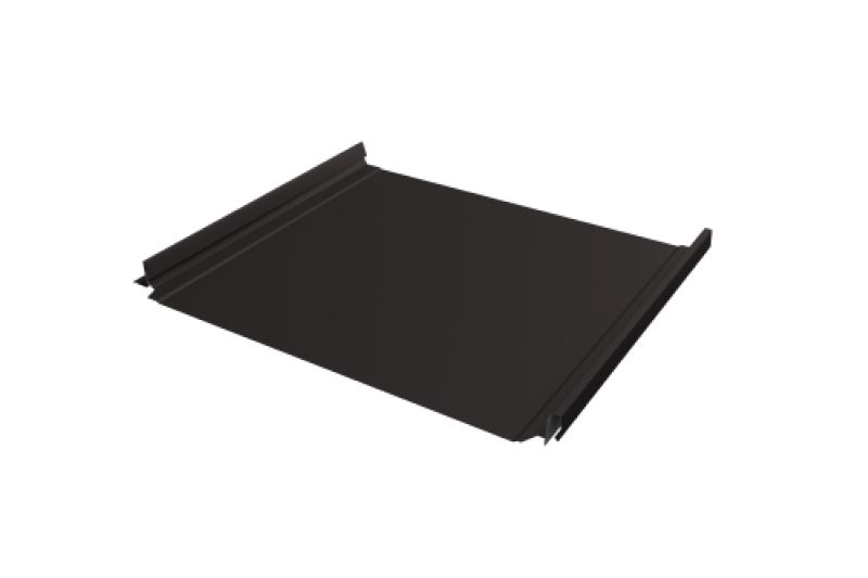 Кликфальц Pro Line Grand Line 0,5 GreenCoat Pural BT с пленкой на замках RR 32 темно-коричневый (RAL 8019 серо-коричневый)