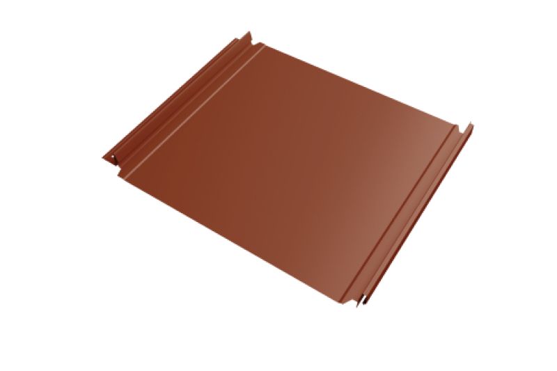 Кликфальц Double Pro Grand Line 0,5 Velur X с пленкой на замках RAL 8004 терракота