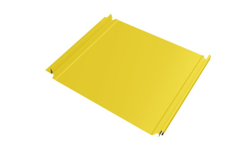 Кликфальц Double Pro Grand Line 0,45 PE с пленкой на замках RAL 1018 цинково-желтый