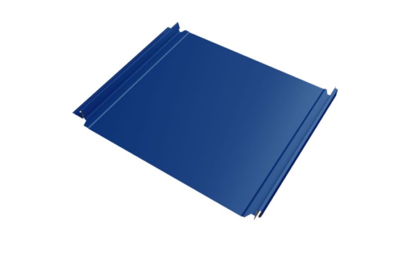 Кликфальц Double Pro Grand Line 0,45 PE с пленкой на замках RAL 5005 сигнальный синий