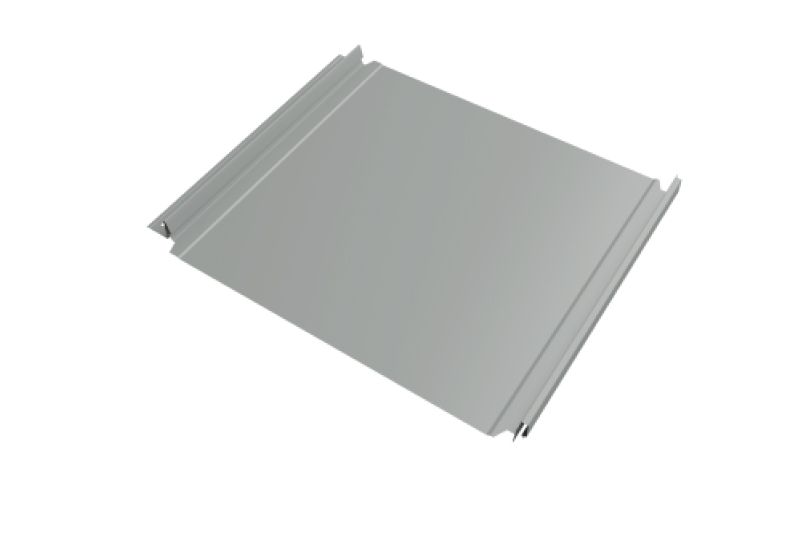 Кликфальц Double Pro Grand Line 0,45 PE с пленкой на замках RAL 9006 бело-алюминиевый