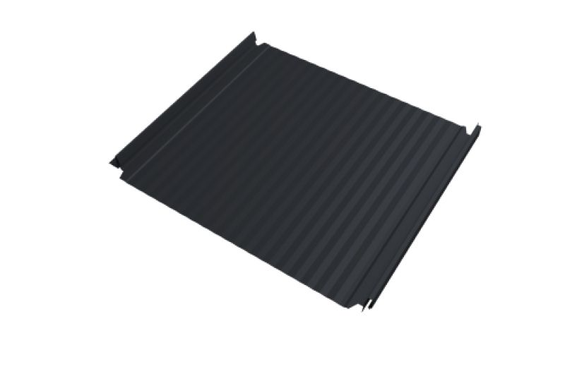 Кликфальц Double Pro Gofr  Grand Line 0,5 Velur X с пленкой на замках RAL 7024 мокрый асфальт