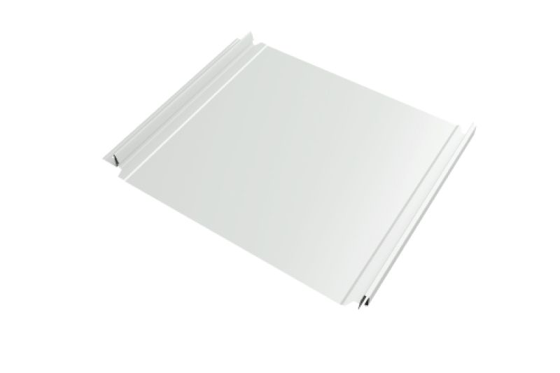 Кликфальц Double Pro Line  Grand Line 0,5 Satin с пленкой на замках RAL 9003 сигнальный белый