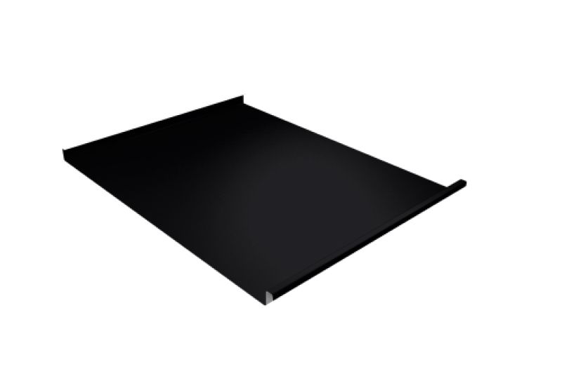 Фальц двойной стоячий Grand Line 0,45 Drap с пленкой на замках RAL 9005 черный