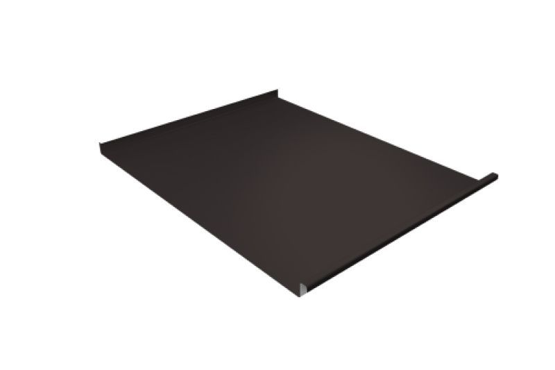 Фальц двойной стоячий Grand Line 0,5 Satin Matt TX с пленкой на замках RAL 6005 зеленый мох