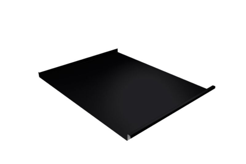 Фальц двойной стоячий Grand Line 0,5 Satin Matt TX с пленкой на замках RAL 9005 черный