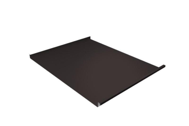 Фальц двойной стоячий Grand Line 0,5 Satin Matt TX с пленкой на замках RR 32 темно-коричневый