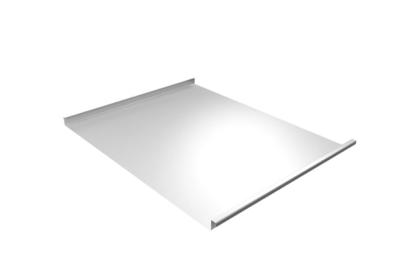 Фальц двойной стоячий  Line  Grand Line 0,45 Drap с пленкой на замках RAL 9003 сигнальный белый