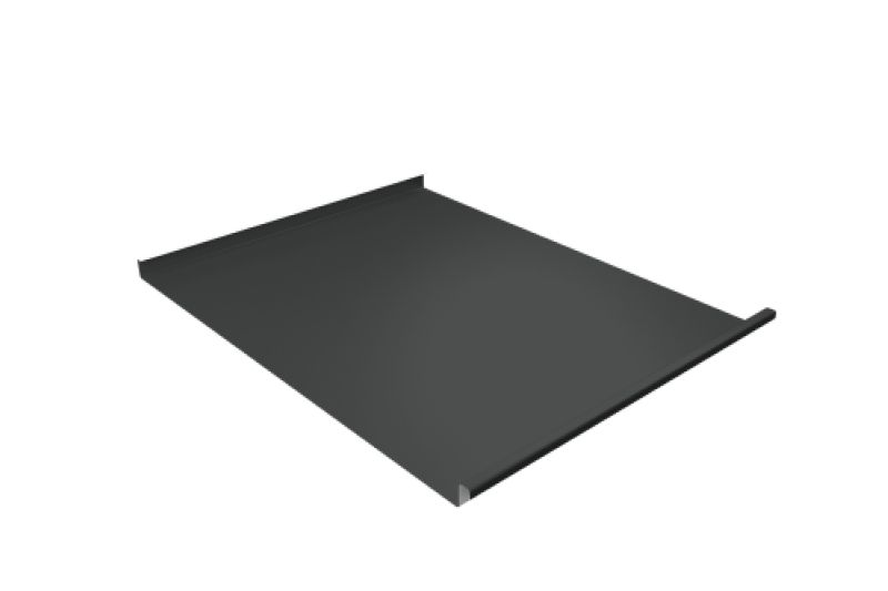 Фальц двойной стоячий Line Grand Line 0,45 Drap TX с пленкой на замках RAL 7016 антрацитово-серый