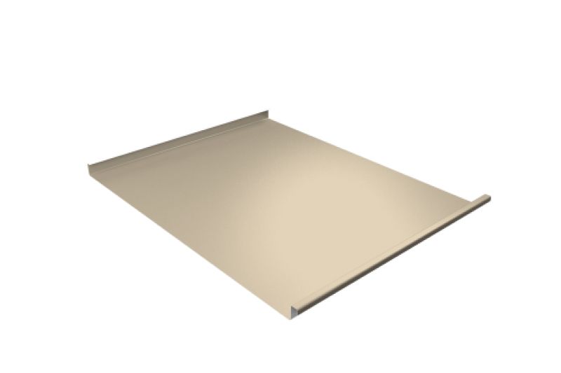 Фальц двойной стоячий  Line Grand Line 0,5 Satin с пленкой на замках RAL 1015 светлая слоновая кость