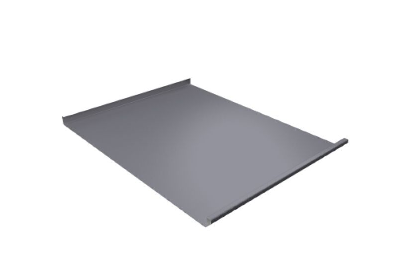 Фальц двойной стоячий Line Grand Line 0,5 Satin с пленкой на замках RAL 7004 сигнальный серый