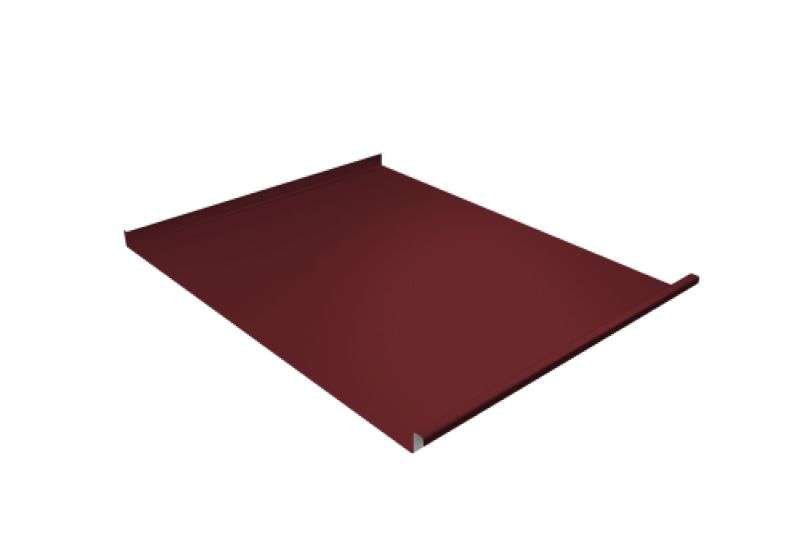 Фальц двойной стоячий  Line Grand Line 0,5 Satin Matt с пленкой на замках RAL 3005 красное вино