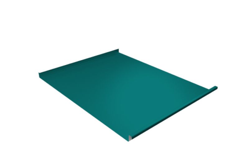 Фальц двойной стоячий  Line Grand Line 0,45 PE с пленкой на замках RAL 5021 водная синь