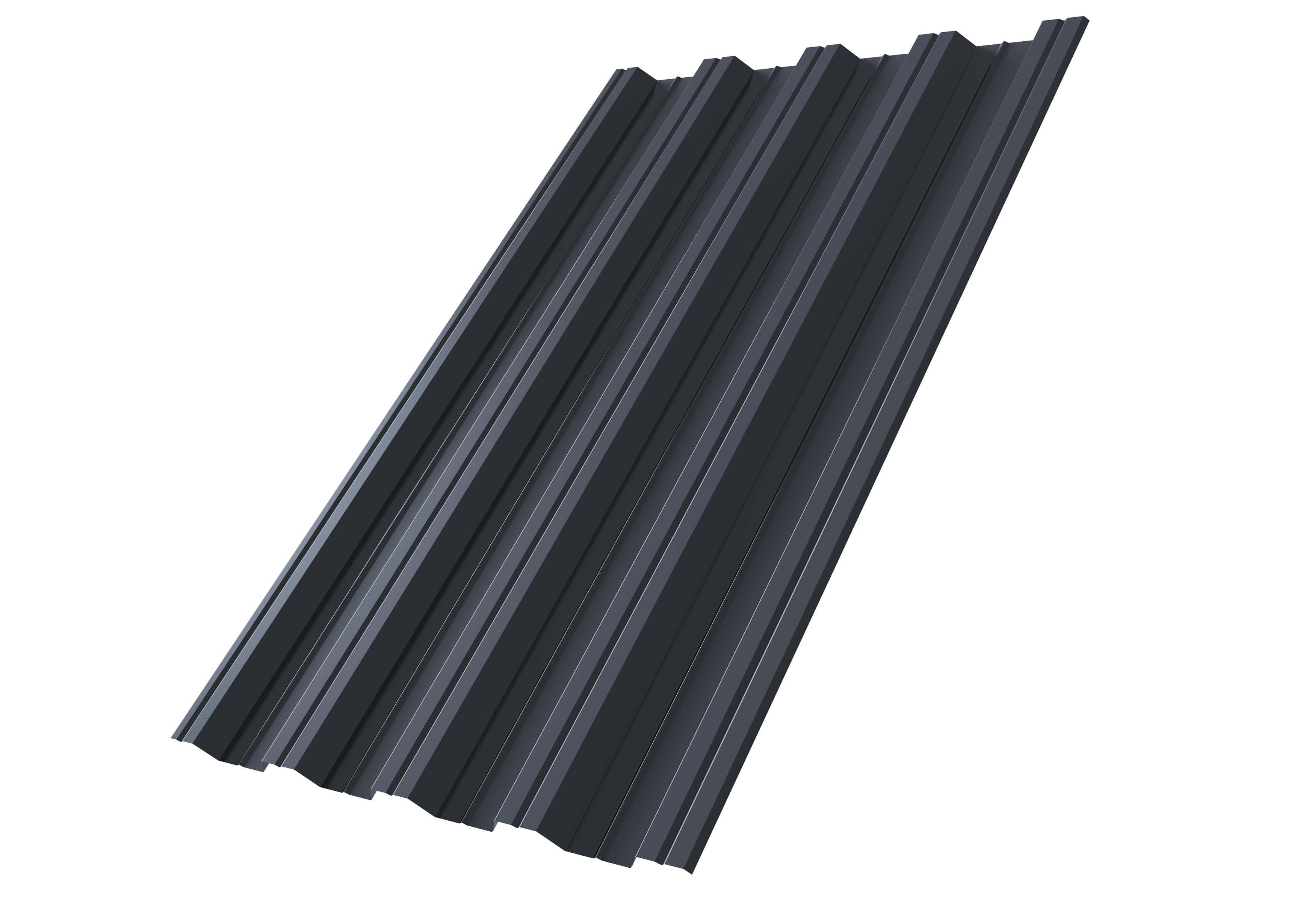 Профнастил НС44R Grand Line 0,5 Atlas X RAL 7024 мокрый асфальт