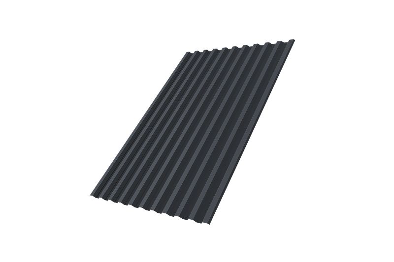 Профнастил С21R Grand Line 0,5 Drap TX RAL 7024 мокрый асфальт