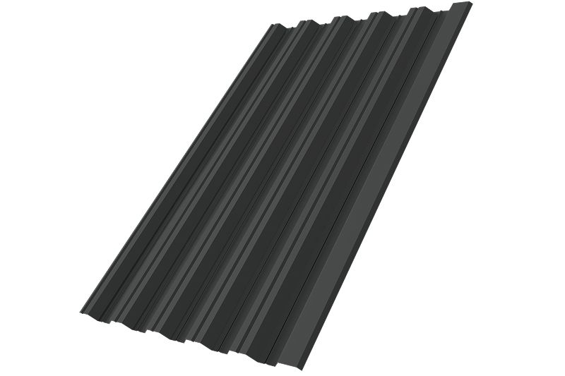 Профнастил НС35R Grand Line 0,5 PurLite Matt RAL 7016 антрацитово-серый