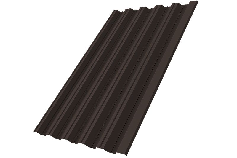 Профнастил НС35R Grand Line 0,5 PurLite Matt RR 32 темно-коричневый