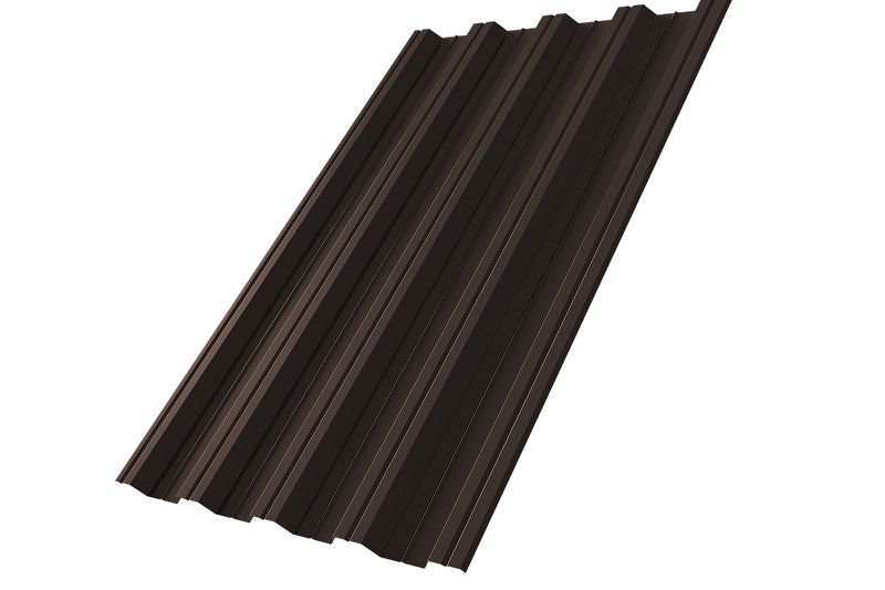 Профнастил НС44R Grand Line 0,5 PurPro RR 32 темно-коричневый