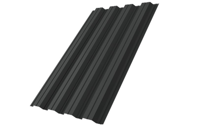 Профнастил НС44R Grand Line 0,5 Rooftop Бархат RAL 7016 антрацитово-серый