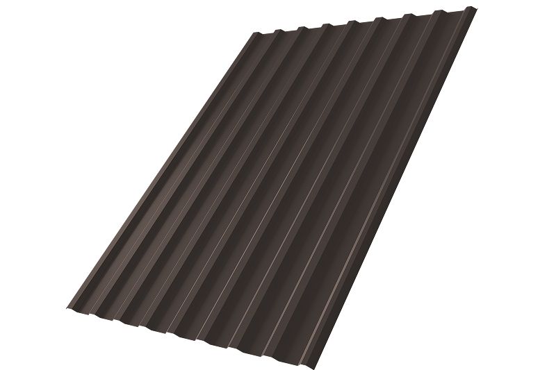 Профнастил С20R 0,5 Satin RR 32 темно-коричневый