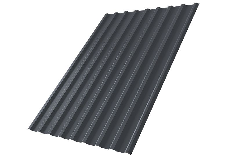 Профнастил С20R 0,5 Satin Matt RAL 7024 мокрый асфальт