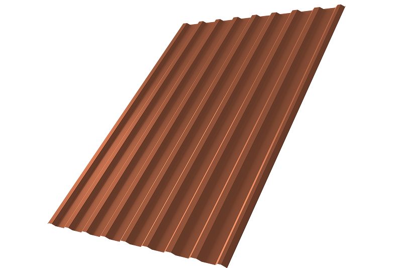 Профнастил С20R 0,5 Satin Matt RAL 8004 терракота