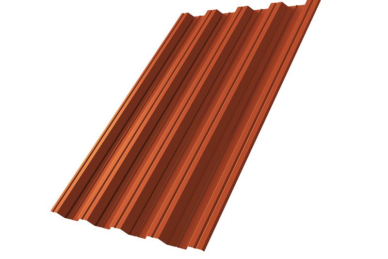 Профнастил НС44R 0,5 Velur X RAL 8004 терракота