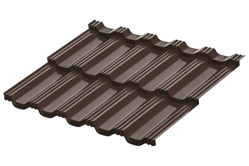 Модульная металлическая черепица Аквасистем Гётеборг XLL PE (Zn140) 0,5мм (лист 1205х865 мм) RR 32