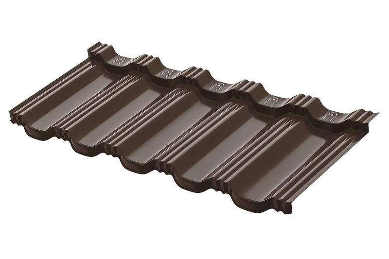 Модульная металлическая черепица Аквасистем Гётеборг XLL PE (Zn140) 0,5мм (лист 1205х465 мм) RR32