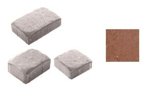 Плитка тротуарная ВЫБОР комплект из 3 видов плит Урико А.1.УР.4 гладкий цвет красный