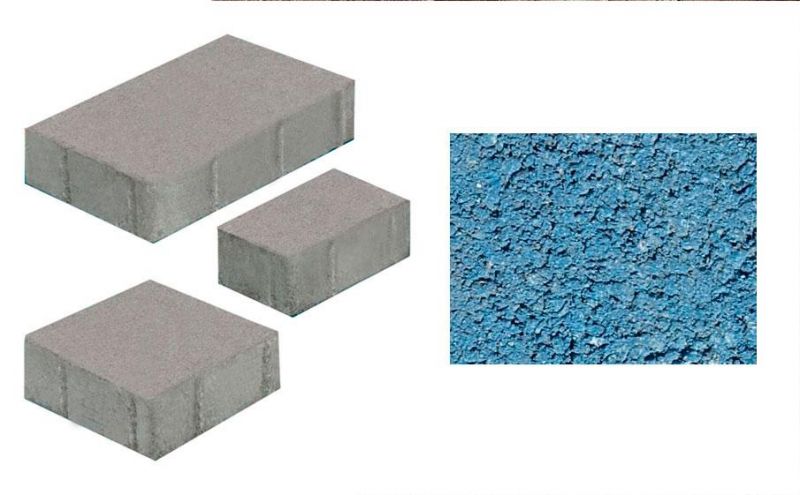 Плитка тротуарная ВЫБОР комплект из 3 видов плит Старый город Б.1.Ф.6см гранит цвет синий